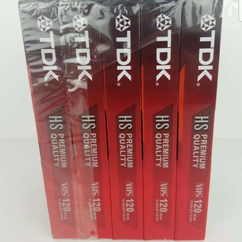 TDK  VHS Tape HS Premium Quality T120 6 Hour blank
